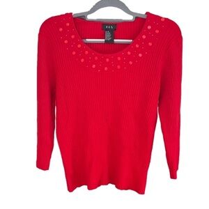 RQT Ribbed Sweater with adornments